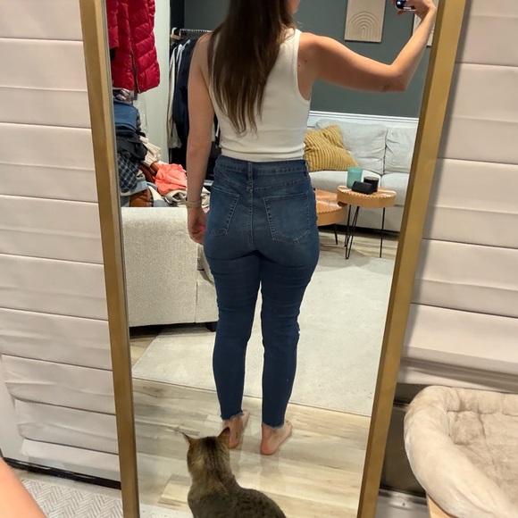 Nature Denim Button Fly High Rise Jeans - 13 - Picture 5 of 5